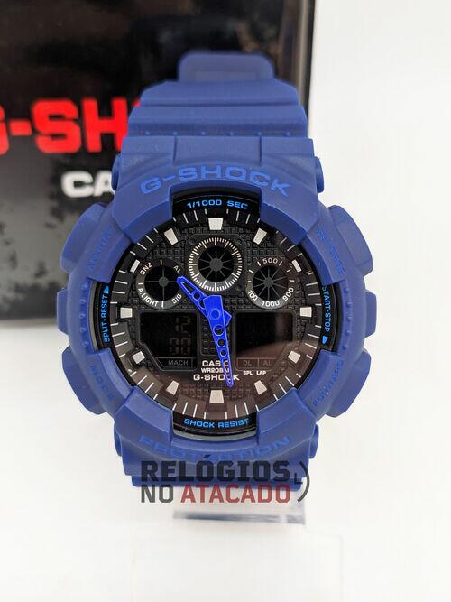Relógio G-Shock GA100 Azul - 100% Funcional