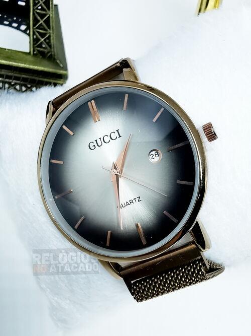 Relógio Unissex Gucci premium Marrom pulseira de imã