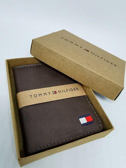 Carteira Porta Cartão Tommy Hilfiger Couro Legitimo Marrom