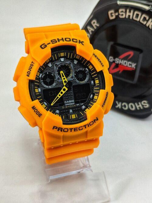 Relógio G-Shock Ga100 Amarelo Automático digital ponteiro