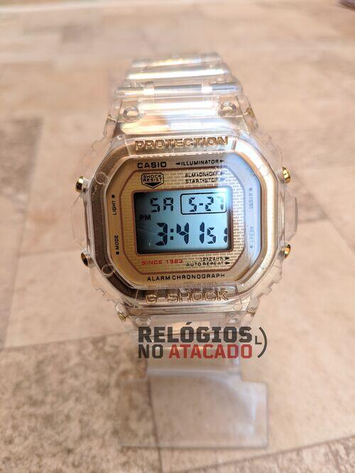 Relógio masculino G-Shock transparente BW-5035E a prova d'agua