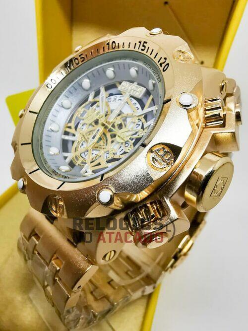 Relógio Masculino Invicta Venon Hybrid Skeleton Cinza / Branco Resistente a água - Com Caixa Premium