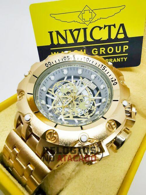 Relógio Masculino Invicta Venon Hybrid Skeleton Cinza / Branco Resistente a água - Com Caixa Premium