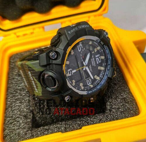 Relógio Militar G-Shock Camuflado Verde digital /analógico - a prova d'agua