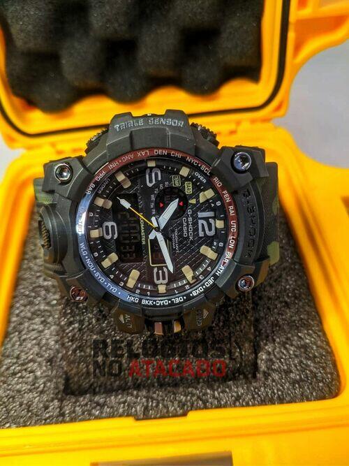 Relógio Militar G-Shock Camuflado Verde digital /analógico - a prova d'agua