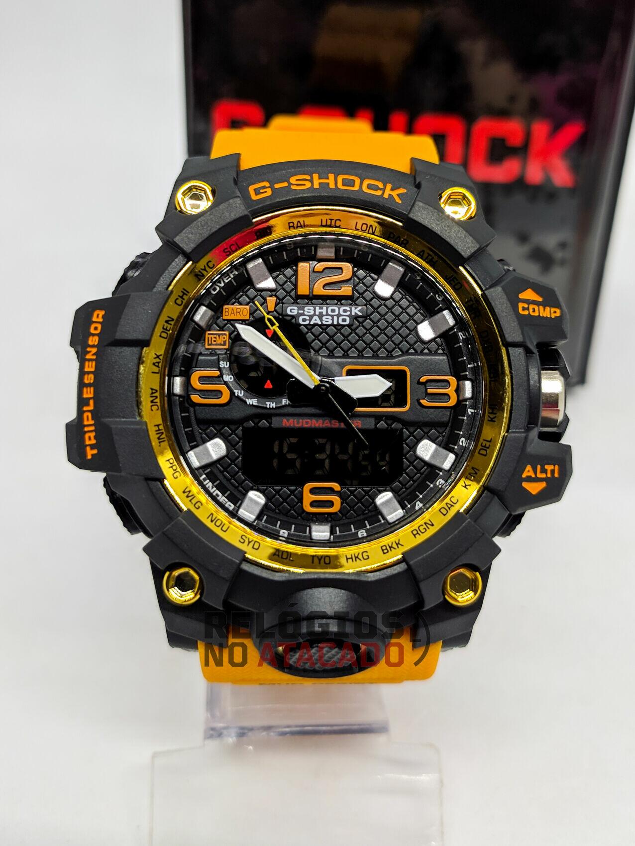 Relógio G-Shock Mudmaster Preto P/Mostarda - 100% Funcional a prova dagua
