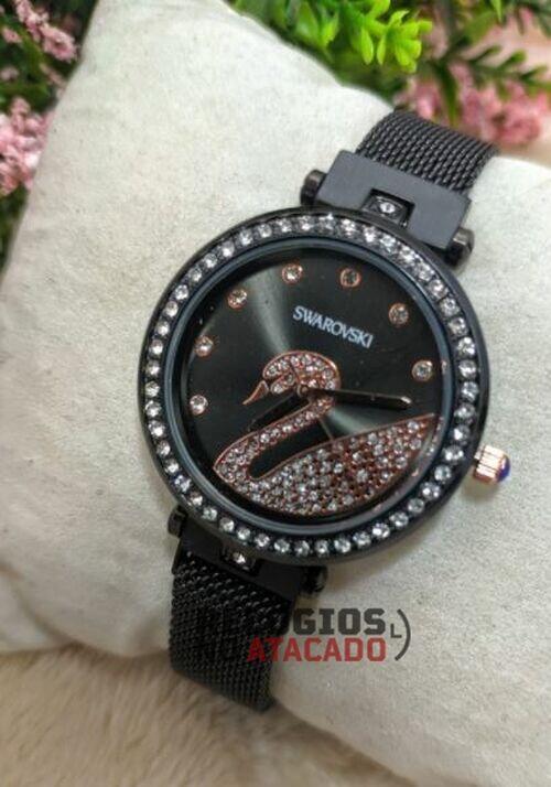 Relógio Swarovski Feminino Preto - com caixa