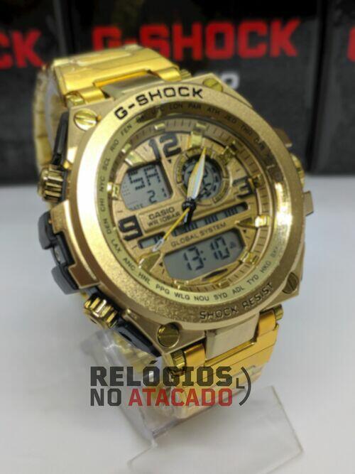 Relógio Masculino G-Shock Metal Iron Man 2020 P/aço dourado - Linha Gold a prova d'agua
