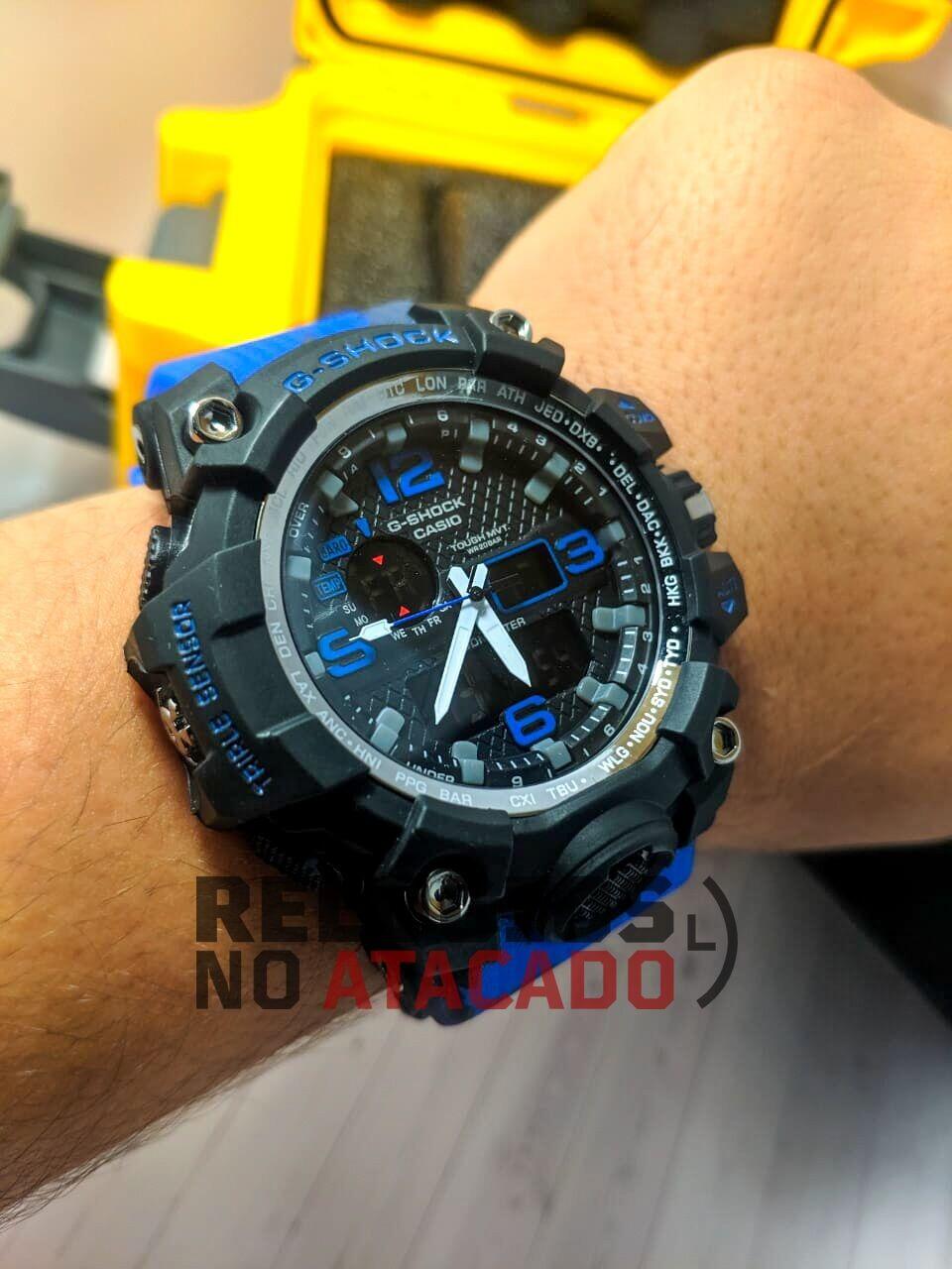 Relógio Militar G-Shock Camuflado Azul digital /analógico -
