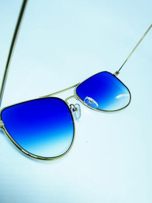 Óculos Ray Ban Round Aviador Prata / Azul