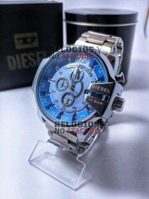 Diesel 10Bar Prata/Azul 100% Funcional Resistente a agua