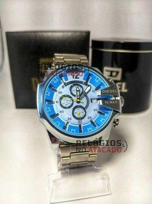 Diesel 10Bar Prata/Azul 100% Funcional Resistente a agua