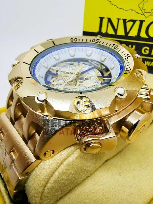 Relógio Masculino Invicta Venon Hybrid Skeleton Branco / Azul Resistente a água - Com Caixa Premium