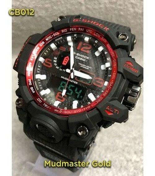 G-shock mudmaster Preto/Vermelho - Linha Gold