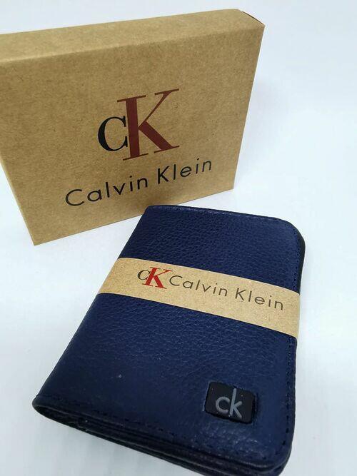 Carteira Porta cartão Calvin Klein Couro Legitimo Azul