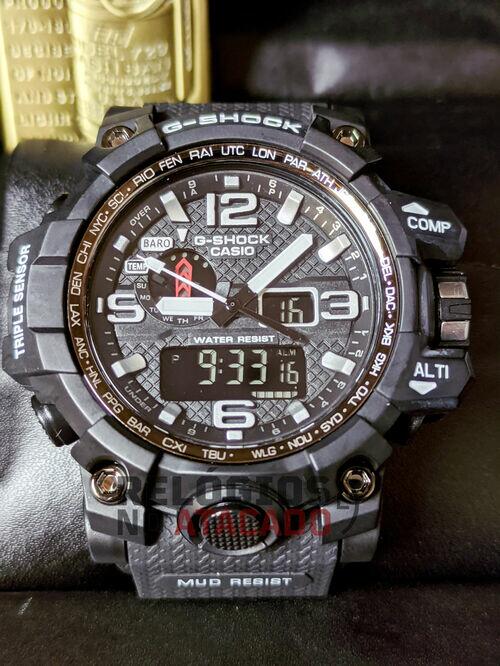 Relógio G-Shock Mudmaster Preto c/ Branco- Linha Gold (100% Funcional)