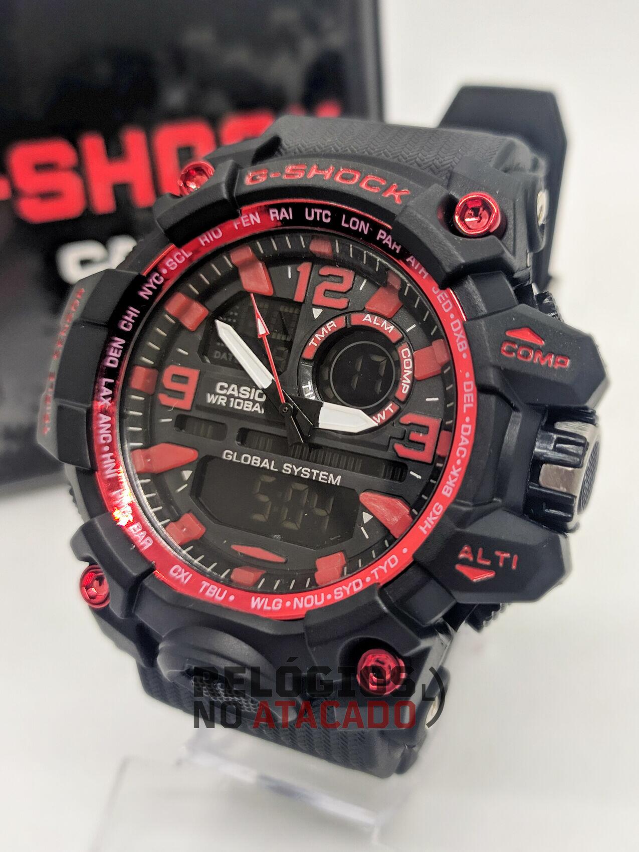 Relógio G-Shock Mudmaster Preto/Vermelha - 100% Funcional a