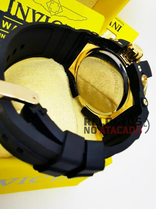 Relógio Masculino Invicta Bolt Dourado/Preto Pulseira de Borracha