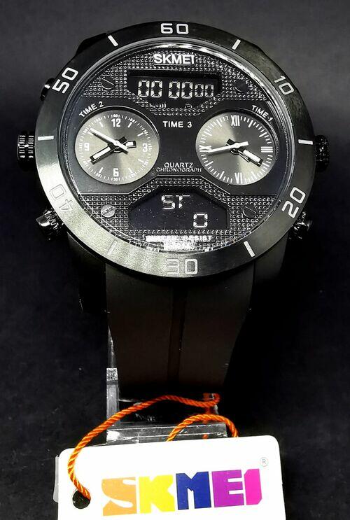 Relógio masculino SKMEI 3 Time Display Men Digital Watch Relógios de pulso