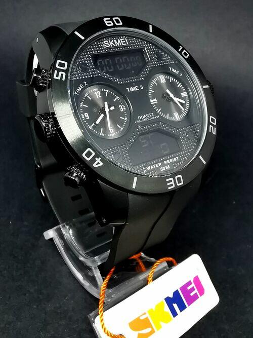 Relógio masculino SKMEI 3 Time Display Men Digital Watch Relógios de pulso