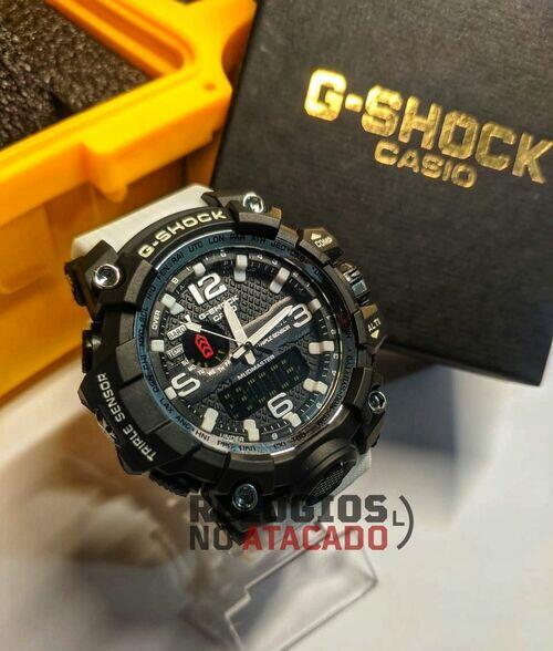 G-shock mudmaster Branco/preto- Linha Gold
