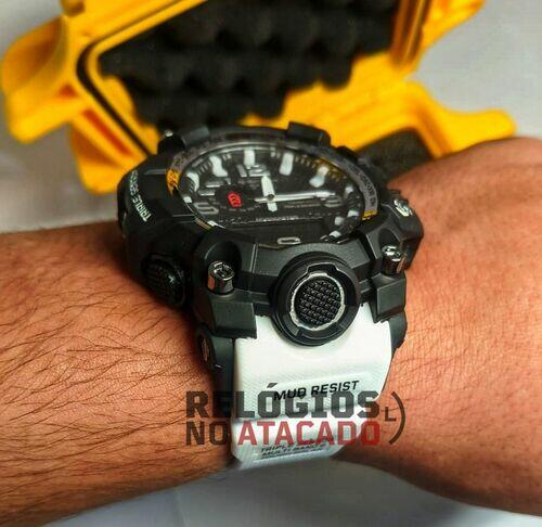 G-shock mudmaster Branco/preto- Linha Gold
