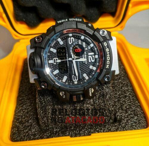 G-shock mudmaster Branco/preto- Linha Gold
