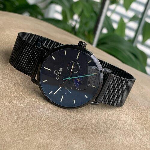 Relógio Omega Preto P/ de Aço