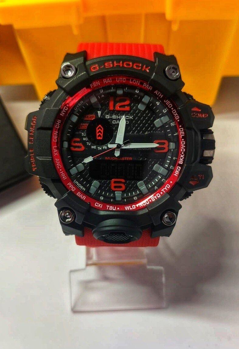 G-shock mudmaster Vermelho/preto- Linha Gold a prova dagua