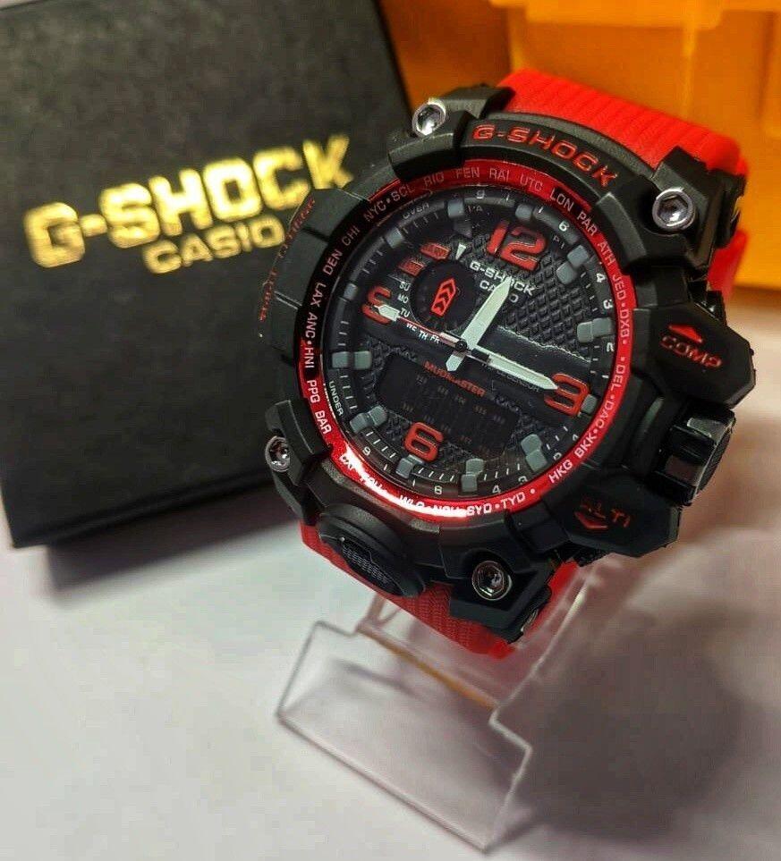 G-shock mudmaster Vermelho/preto- Linha Gold a prova dagua