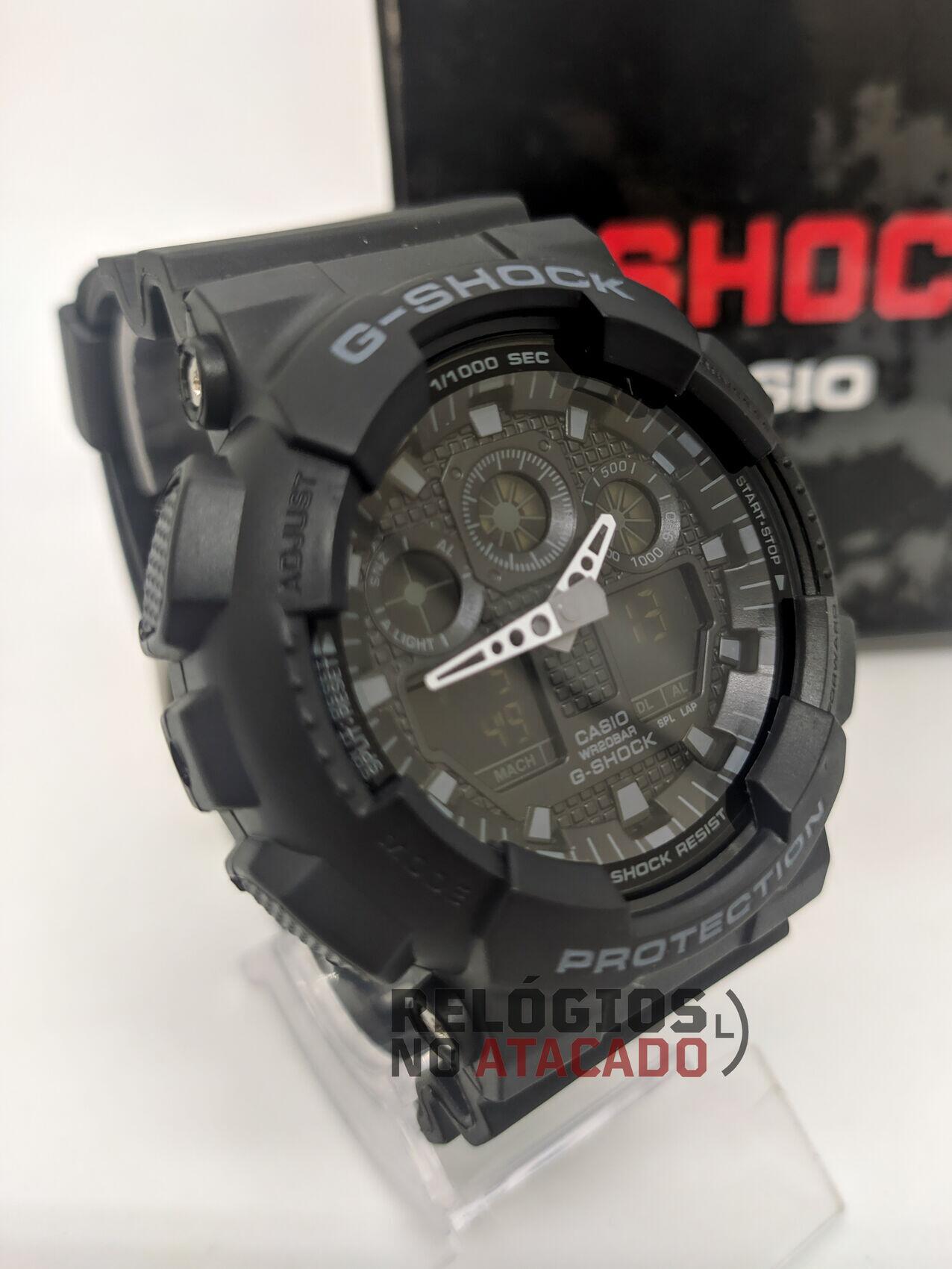 Relógio G-Shock GA100 Preto - 100% Funcional a prova dagua