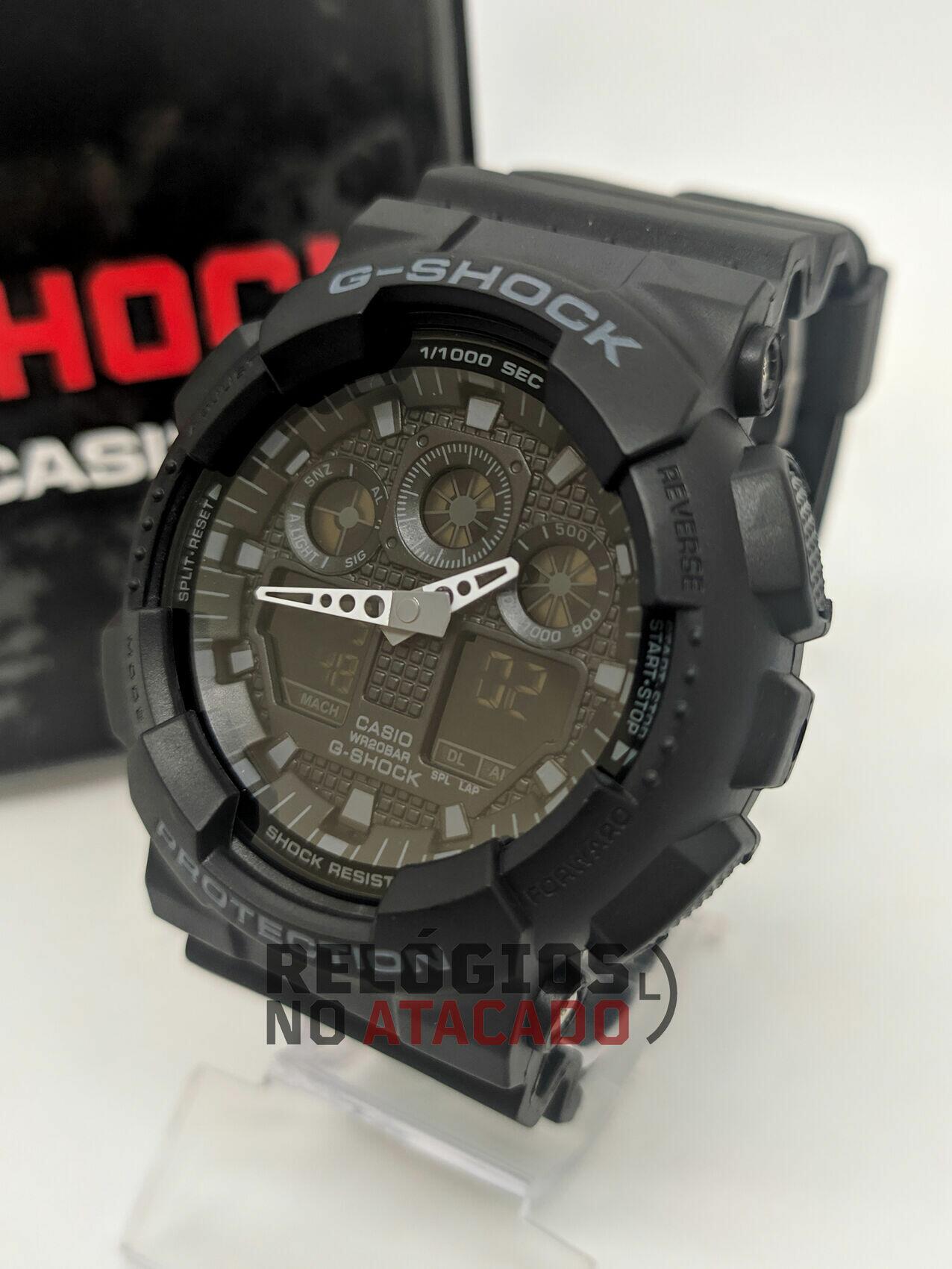 Relógio G-Shock GA100 Preto - 100% Funcional a prova dagua