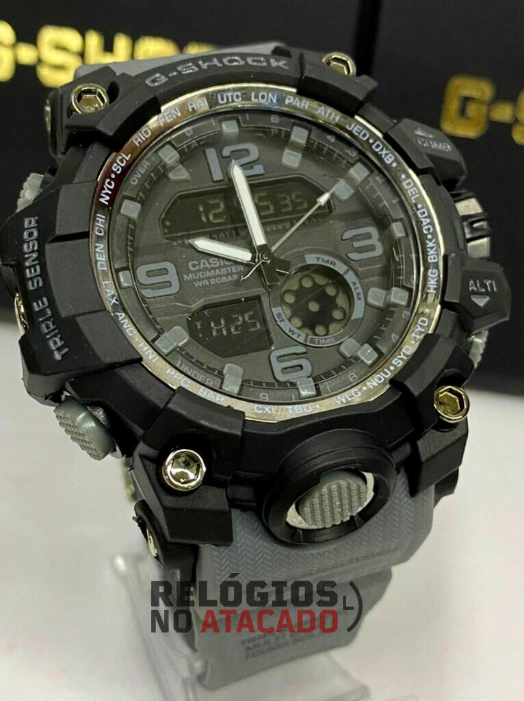 Relógio G-Shock Mudmaster X Preto P/ Cinza a prova dagua