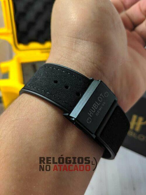 Relógio Hublot Sang Bleu Preto P/Couro