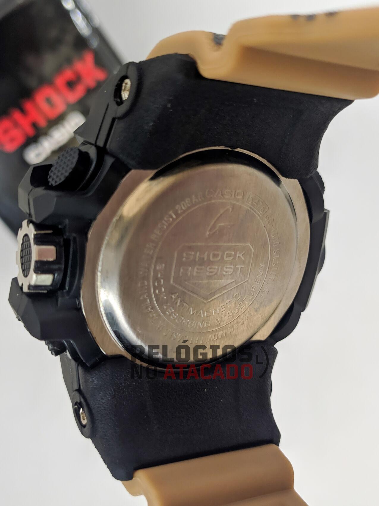 Relógio G-Shock Mudmaster Preto P/ Camuflada Marrom 100%