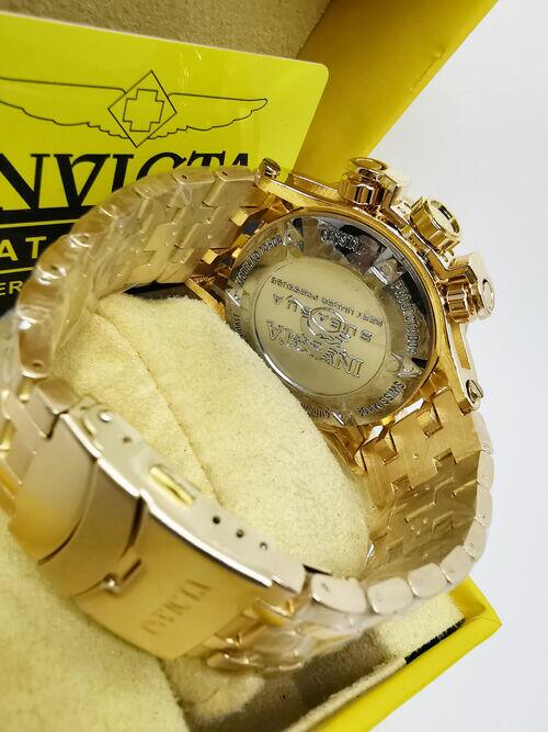 Relógio Masculino Invicta Venon Hybrid Skeleton Dourado/Preto Resistente a água - Com Caixa Premium