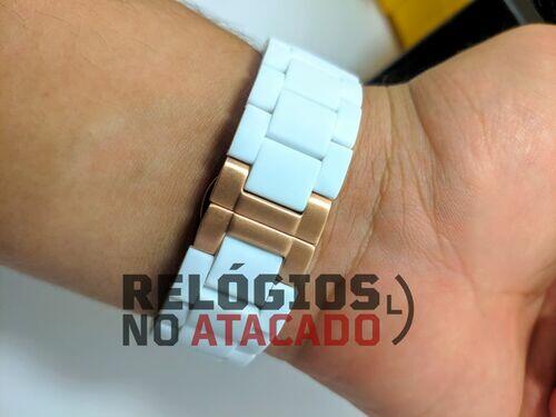 Relógio Emporio Armani Ar5905 Branco Rose Unissex Linha Luxo - 100% Funcional