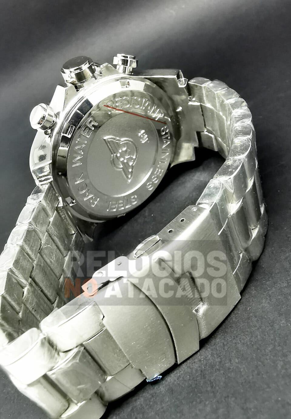 relogio invicta azul e prata