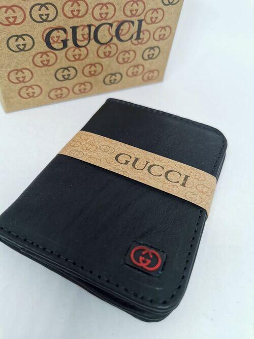 Carteira Porta cartão Gucci Couro Legitimo Preto