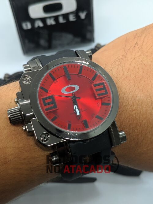 Relógio Oakley Gearbox Titanium Vermelho