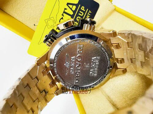 Relógio Masculino Invicta Venon Hybrid Skeleton Preto / Dourado Resistente a água - Com Caixa Premium