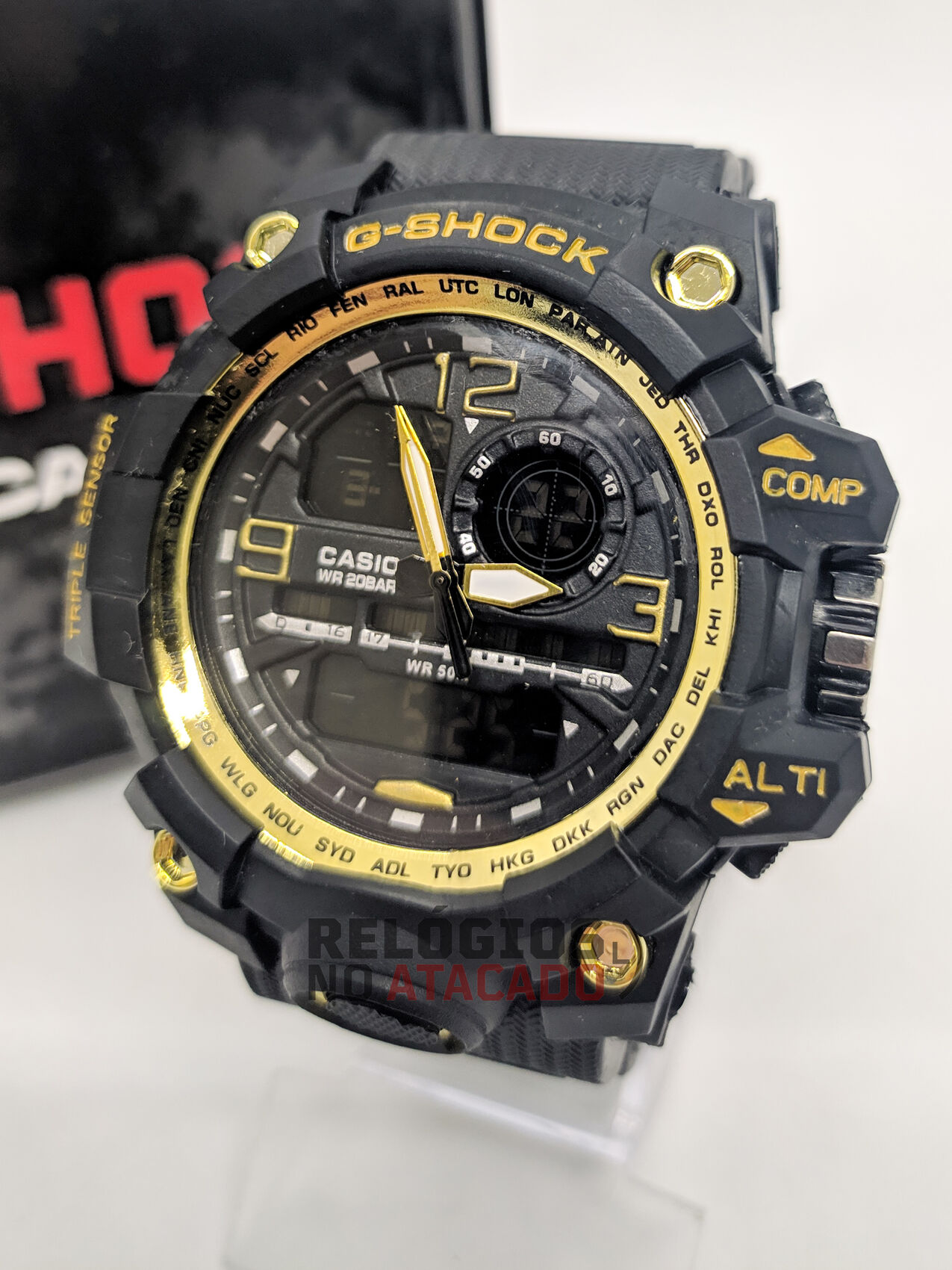 g shock wr20bar dourado