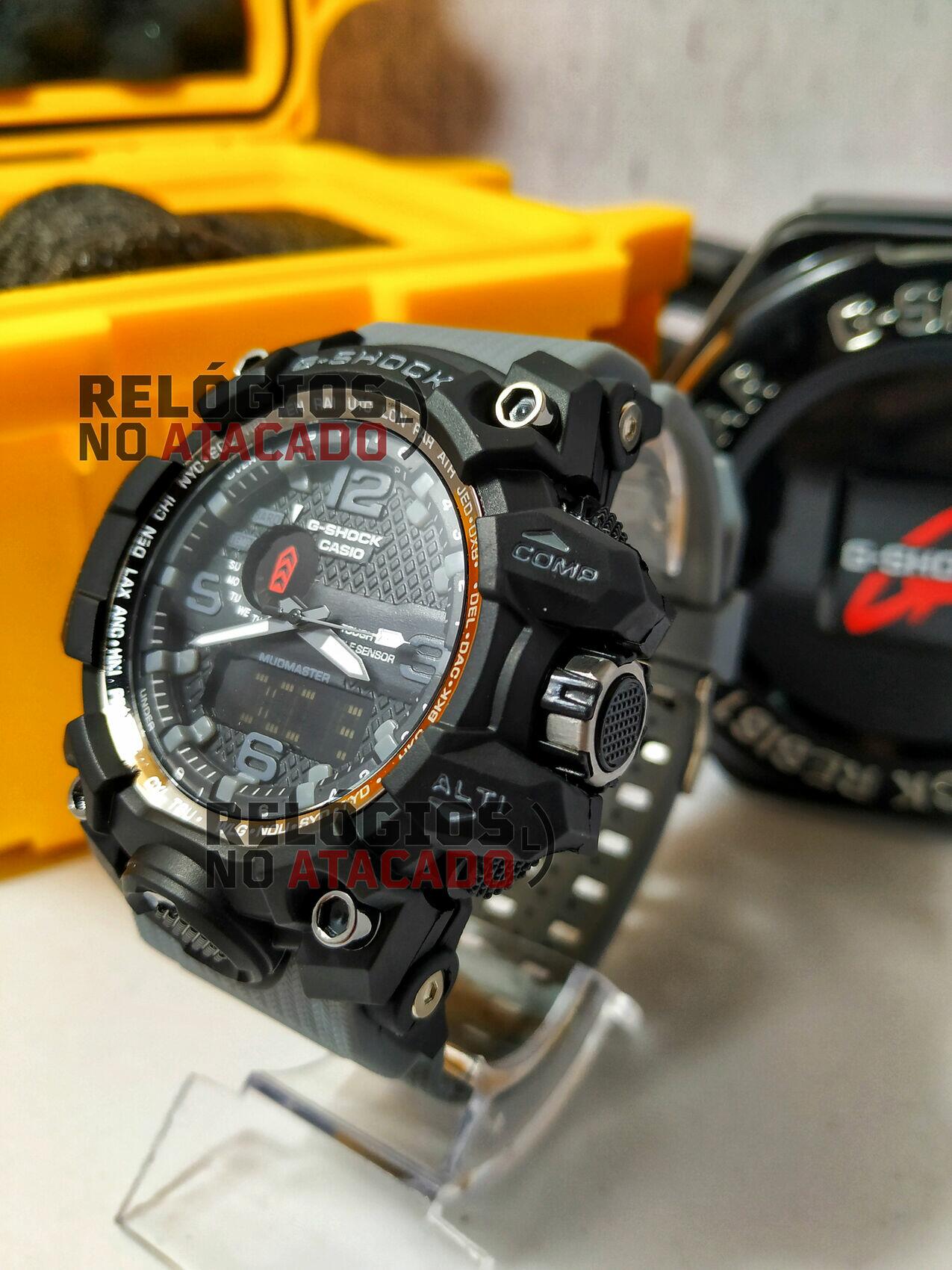 G-shock mudmaster Cinza - Linha Gold a prova dagua