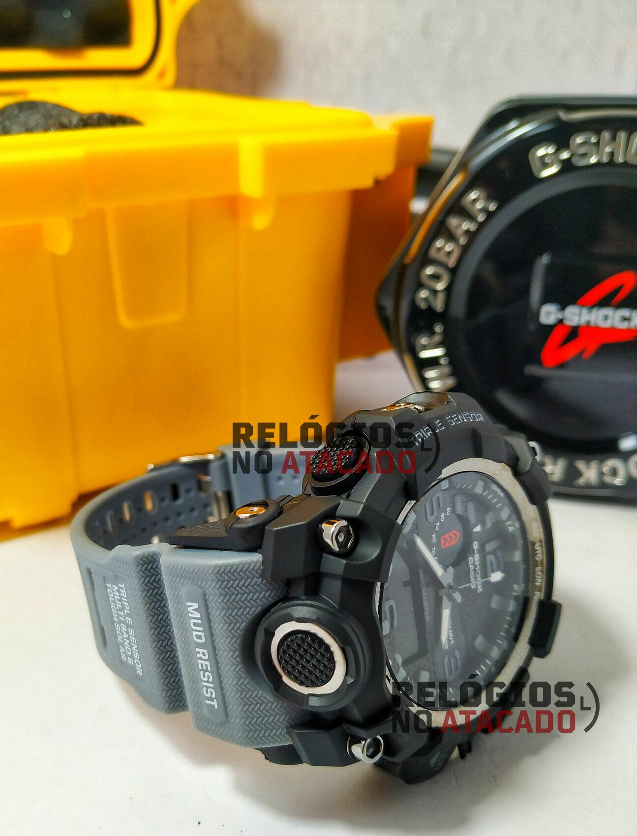 G-shock mudmaster Cinza - Linha Gold a prova dagua