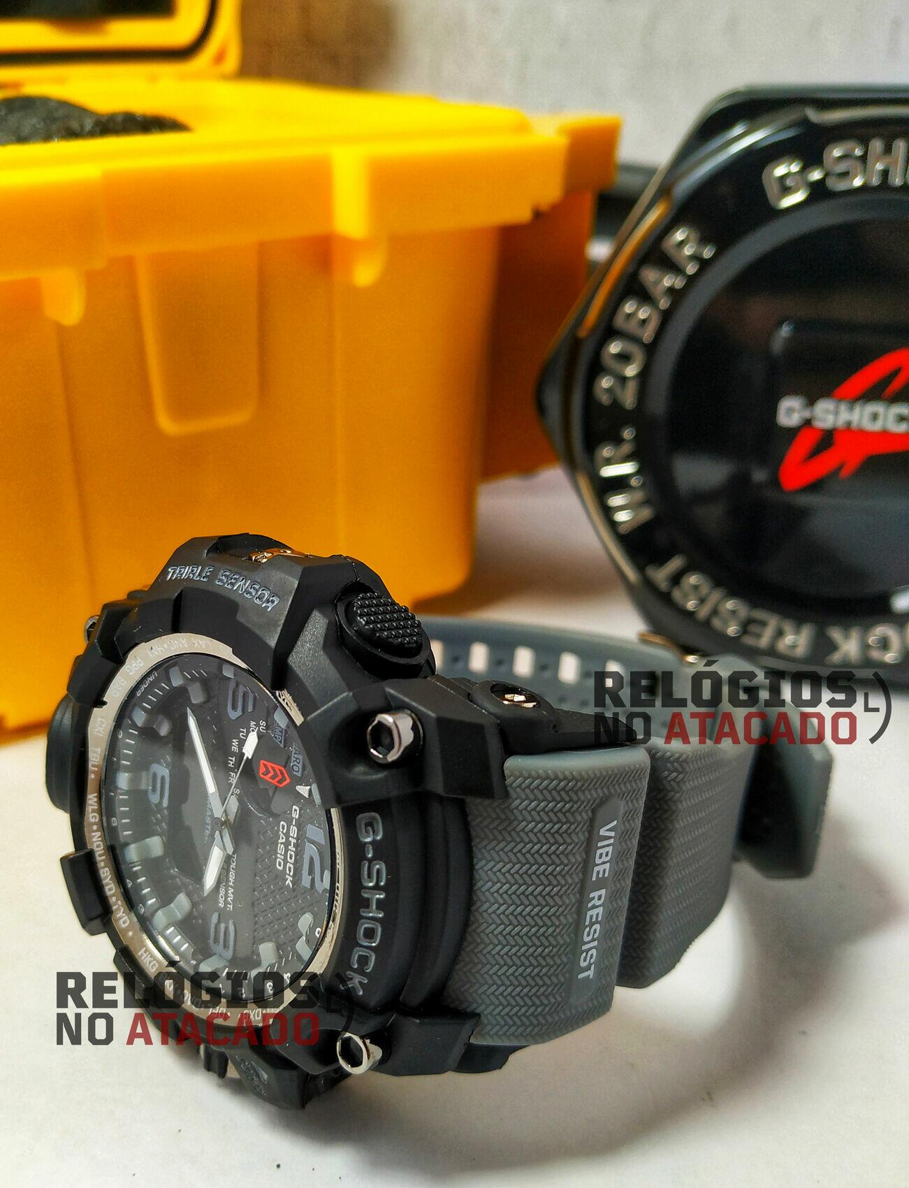 G-shock mudmaster Cinza - Linha Gold a prova dagua