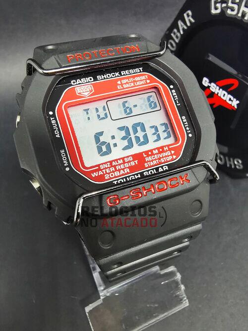 Relógio Masculino Casio G-Shock DW 5000 Preto / Vermelho
