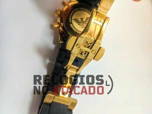 Relógio Emporio Armani Ar5905 Preto Dourado Unissex Linha Luxo- 100% Funcional