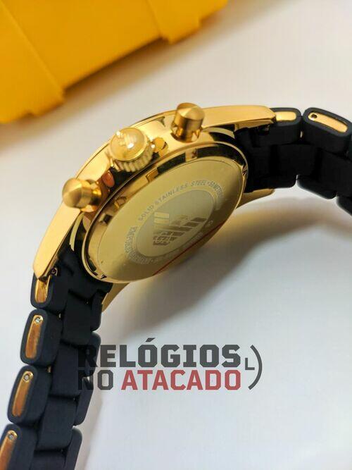 Relógio Emporio Armani Ar5905 Preto Dourado Unissex Linha Luxo- 100% Funcional