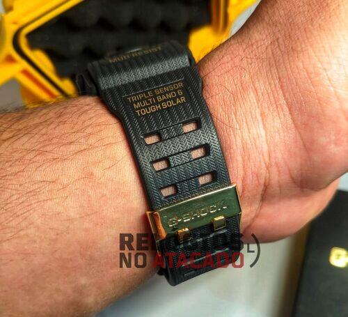 G-shock mudmaster Preto/Dourado Linha Gold