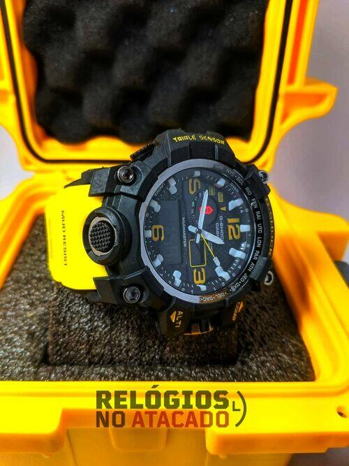 G-shock mudmaster Amarelo/Preto - Linha Gold